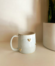 Load image into Gallery viewer, Soft Blue Gold Heart Mug
